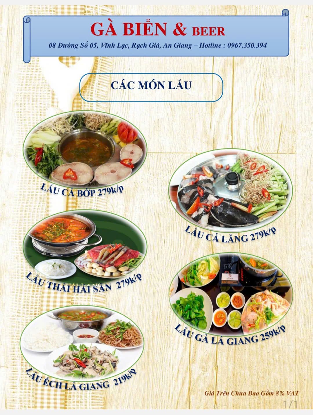 Thực đơn - Các Món Lẩu