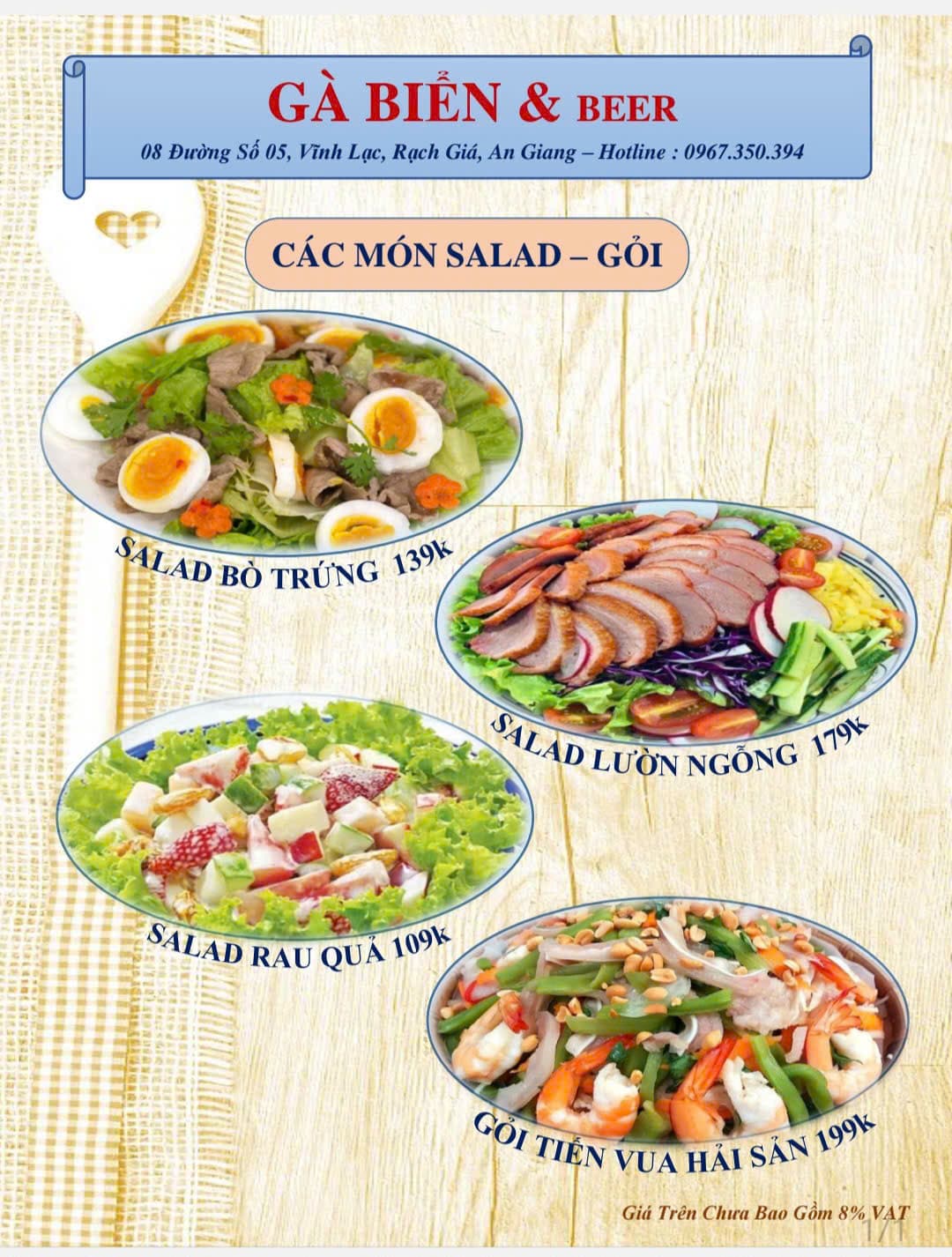 Thực đơn - Salad - Gỏi